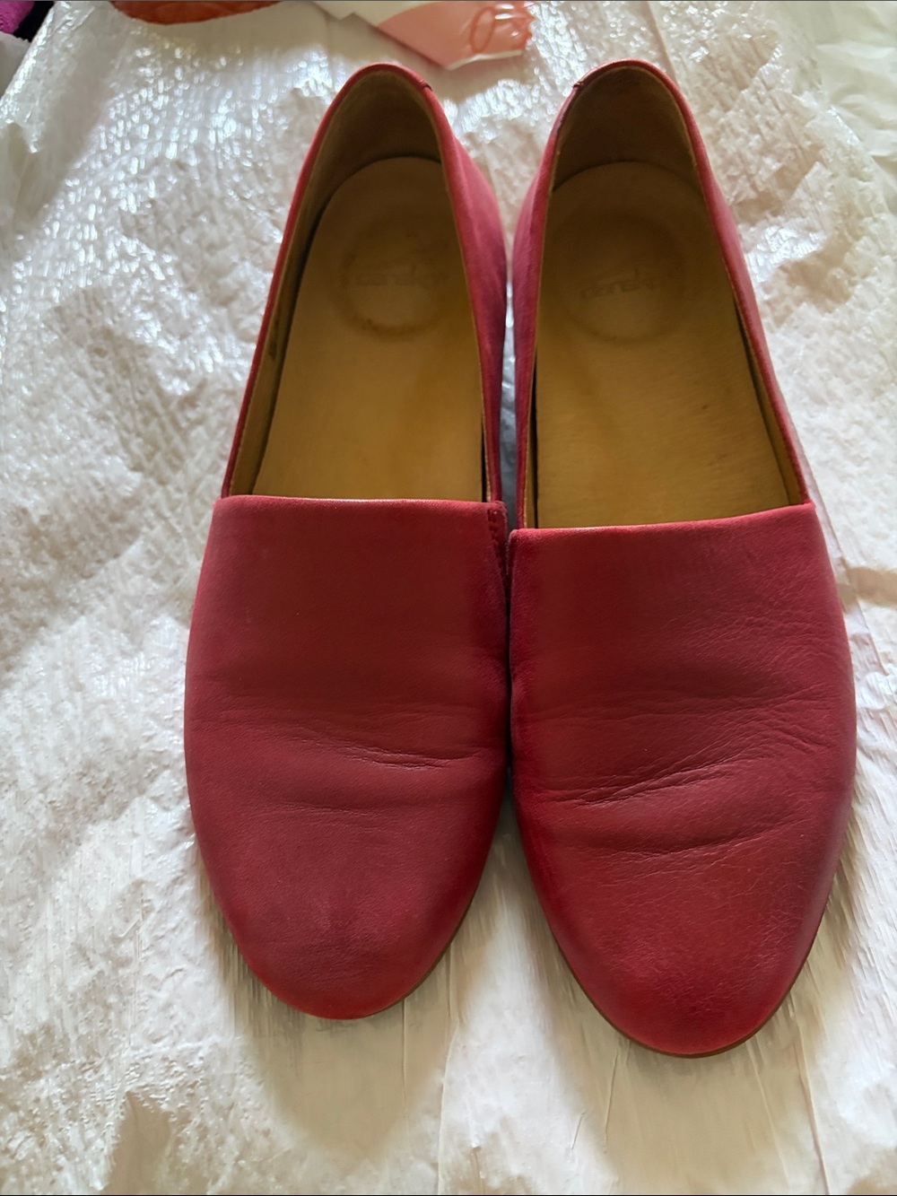 Dansko red larisa flat/loafer size 40